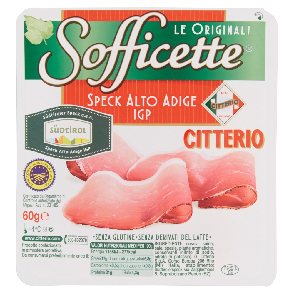 Sofficette Speck Alto Adige IGP, 60 g